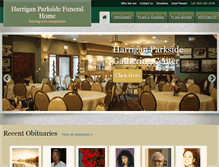 Tablet Screenshot of harriganparksidefuneralhome.com